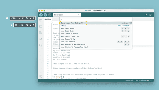 Open settings.